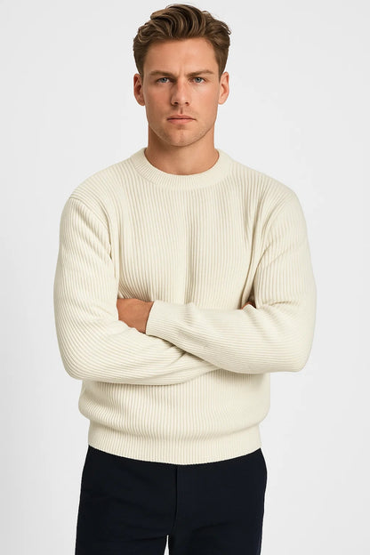 Trui Heren | Ribstructuur | Ronde Hals | Winter | Comfortabele pasvorm | Ideaal voor koude dagen