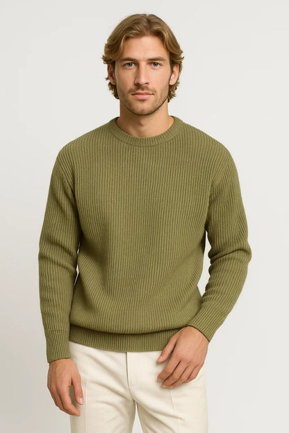 Trui Heren | Ribstructuur | Ronde Hals | Winter | Comfortabele pasvorm | Ideaal voor koude dagen