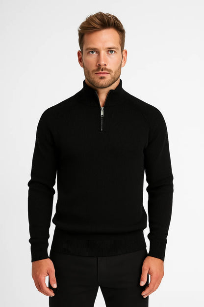 Trui Heren | Half Zip | Ribstructuur | Winter | Comfortabele pasvorm | Ideaal voor koude dagen