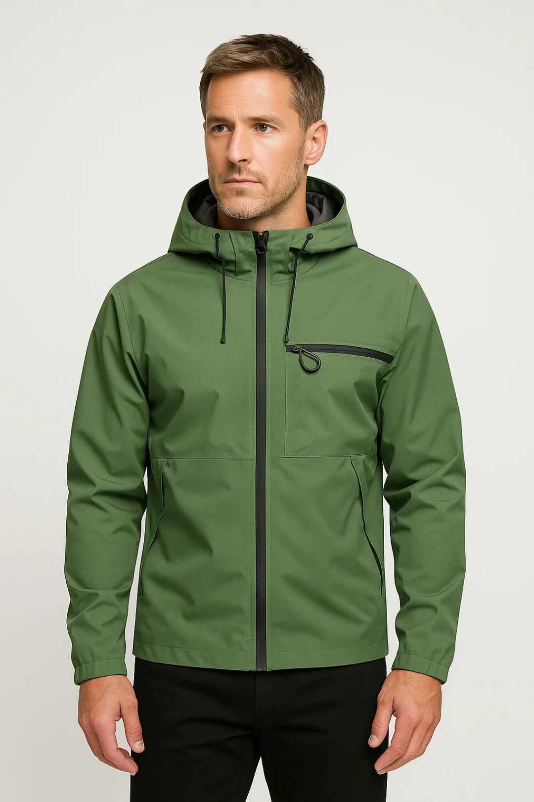 Zomerjas Heren - Lichtgewicht Zip Model met Capuchon | Casual