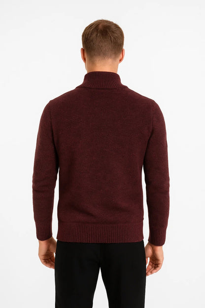 Vest Heren - Gebreid Zip Model met Opstaande Kraag | Klassiek