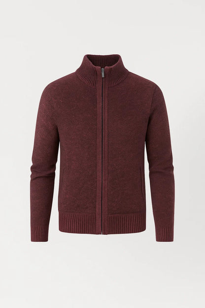 Vest Heren - Gebreid Zip Model met Opstaande Kraag | Klassiek