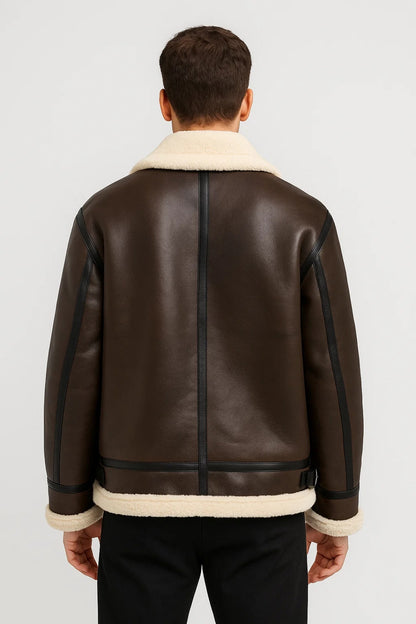 Winterjas Heren | Aviatorstijl | Gevoerd | Winter | Comfortabele pasvorm | Ideaal voor koude dagen