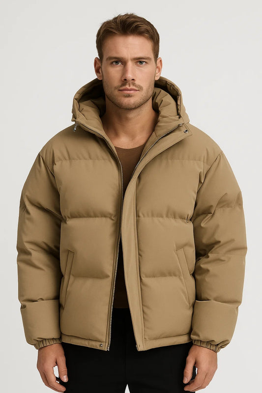Pufferjas Heren | Gewatteerd | Met Capuchon | Winter | Comfortabele pasvorm | Ideaal voor koude dagen