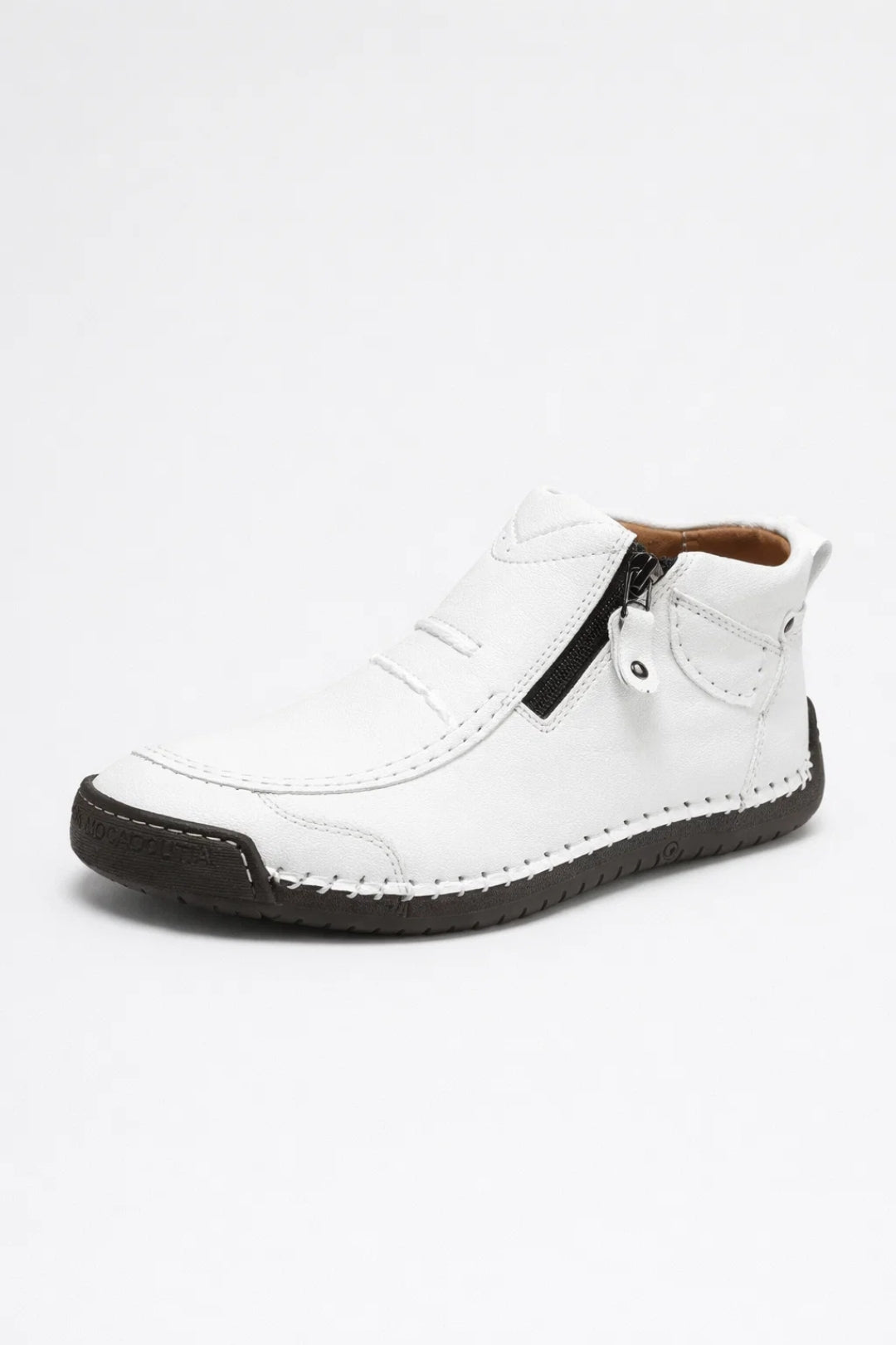 Sneakers Heren - Laag Model met Ritssluiting en Stiksel | Casual