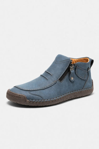 Sneakers Heren - Laag Model met Ritssluiting en Stiksel | Casual
