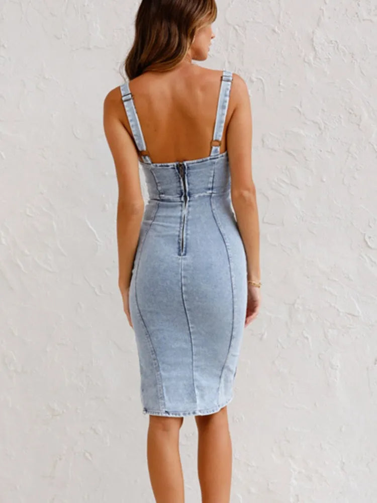 Ira - Stoere Zomerjurk Dames Midi met Bustier en Split