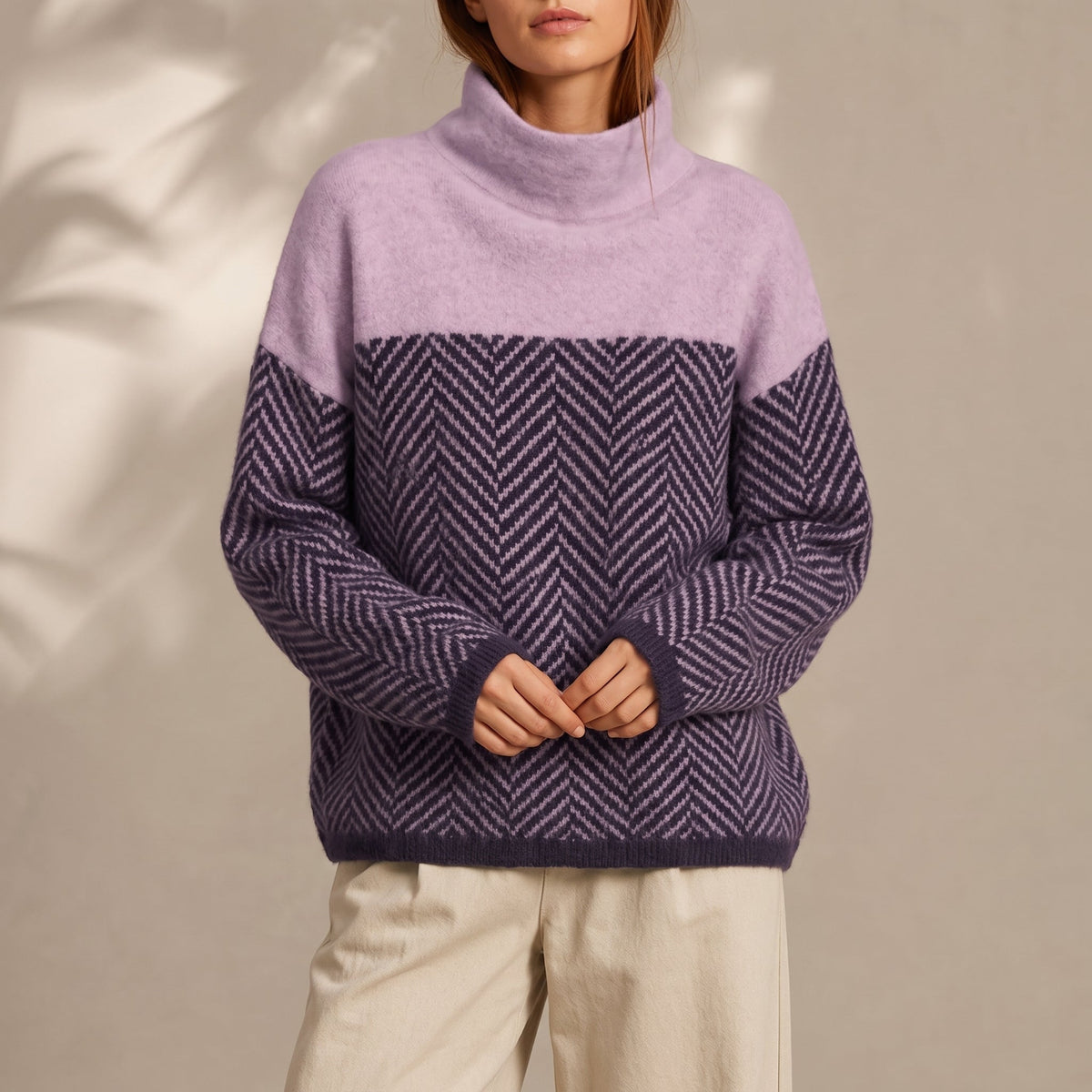Iris - Coltrui dames oversized en warm gebreid
