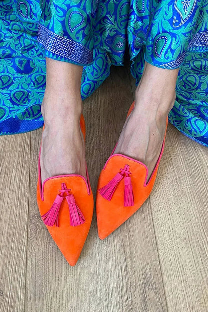 Iris - Feestelijke Comfort Loafers Dames met Kwastjesdetail en Spitse Neus