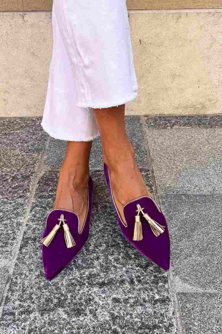 Iris - Feestelijke Comfort Loafers Dames met Kwastjesdetail en Spitse Neus