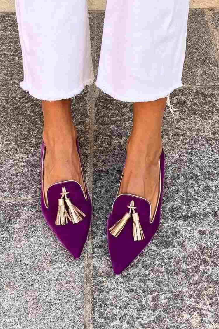 Iris - Feestelijke Comfort Loafers Dames met Kwastjesdetail en Spitse Neus