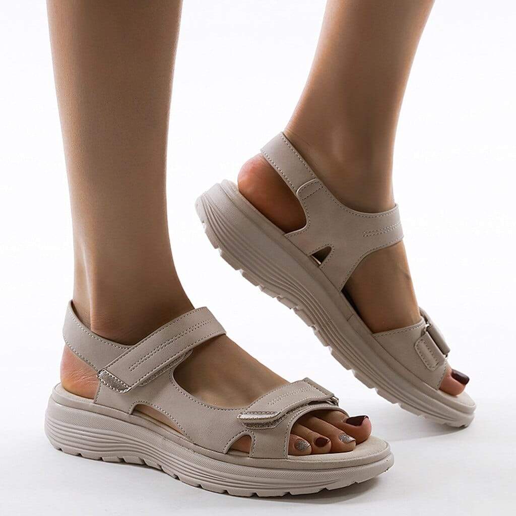 Iris - Lichte Orthopedische Sandalen Dames met Klittenband en Dempende Zool