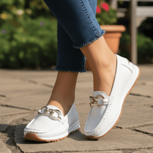 Isa - Comfortabele Loafers Dames met Gesp Detail en Zachte Zool