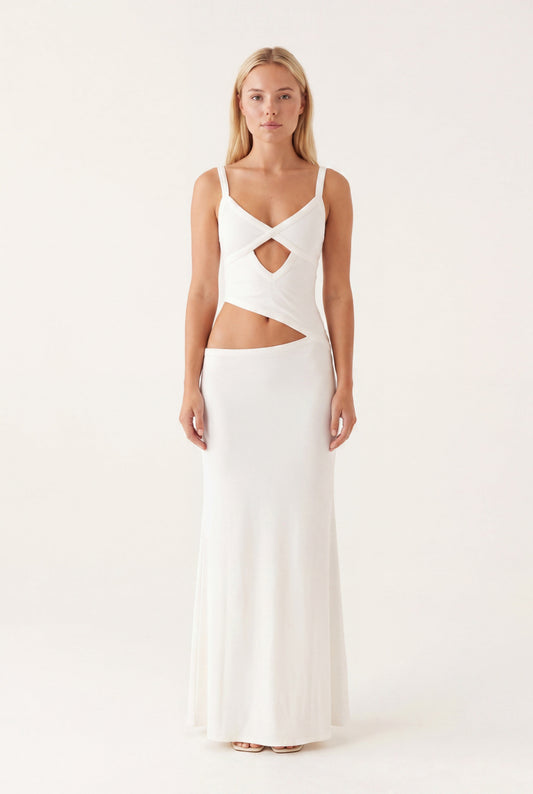 Isa - Elegante Galajurk Dames met Taille-uitsnede en Dunne Bandjes