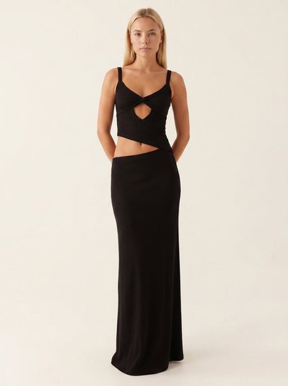Isa - Elegante Galajurk Dames met Taille-uitsnede en Dunne Bandjes