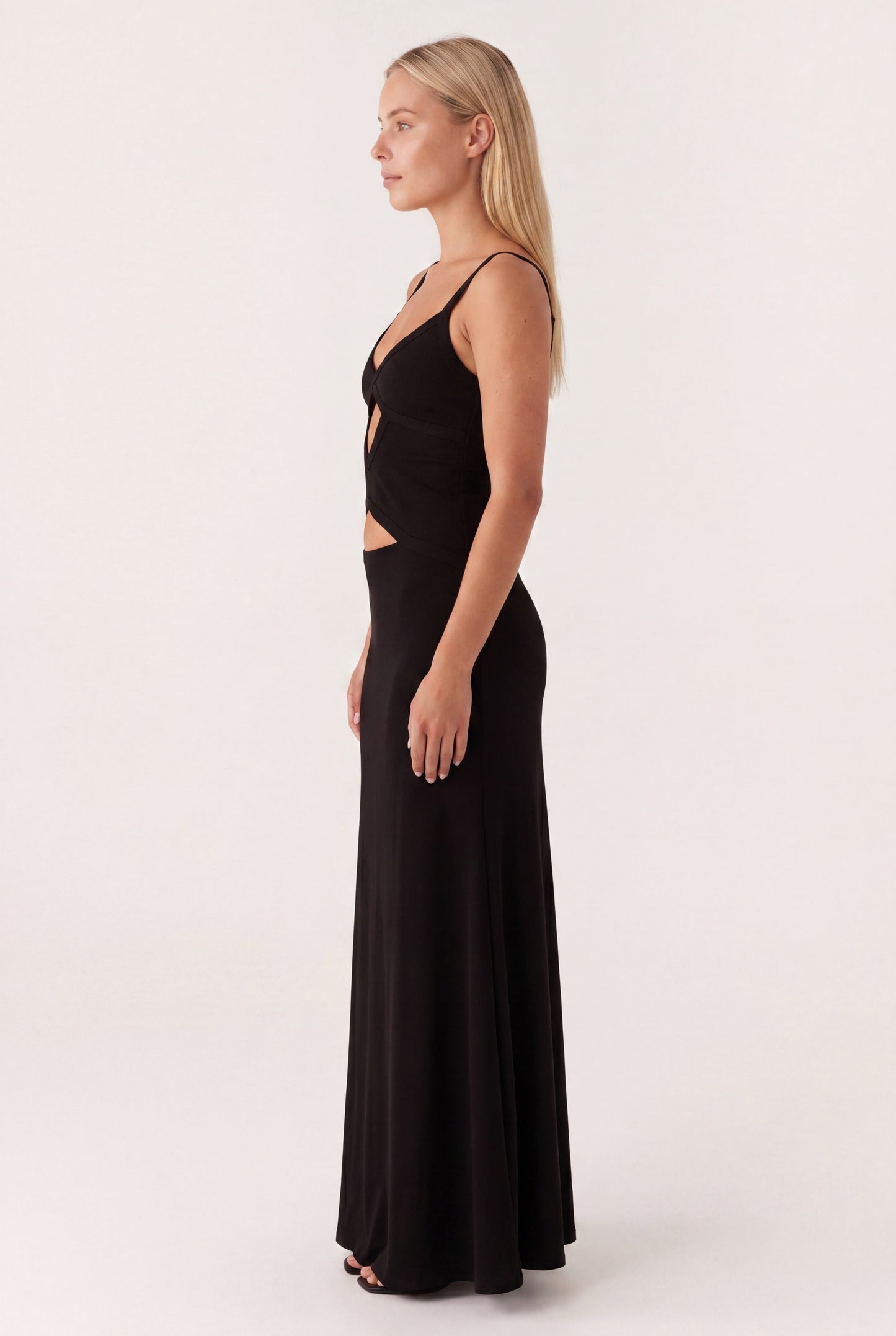 Isa - Elegante Galajurk Dames met Taille-uitsnede en Dunne Bandjes