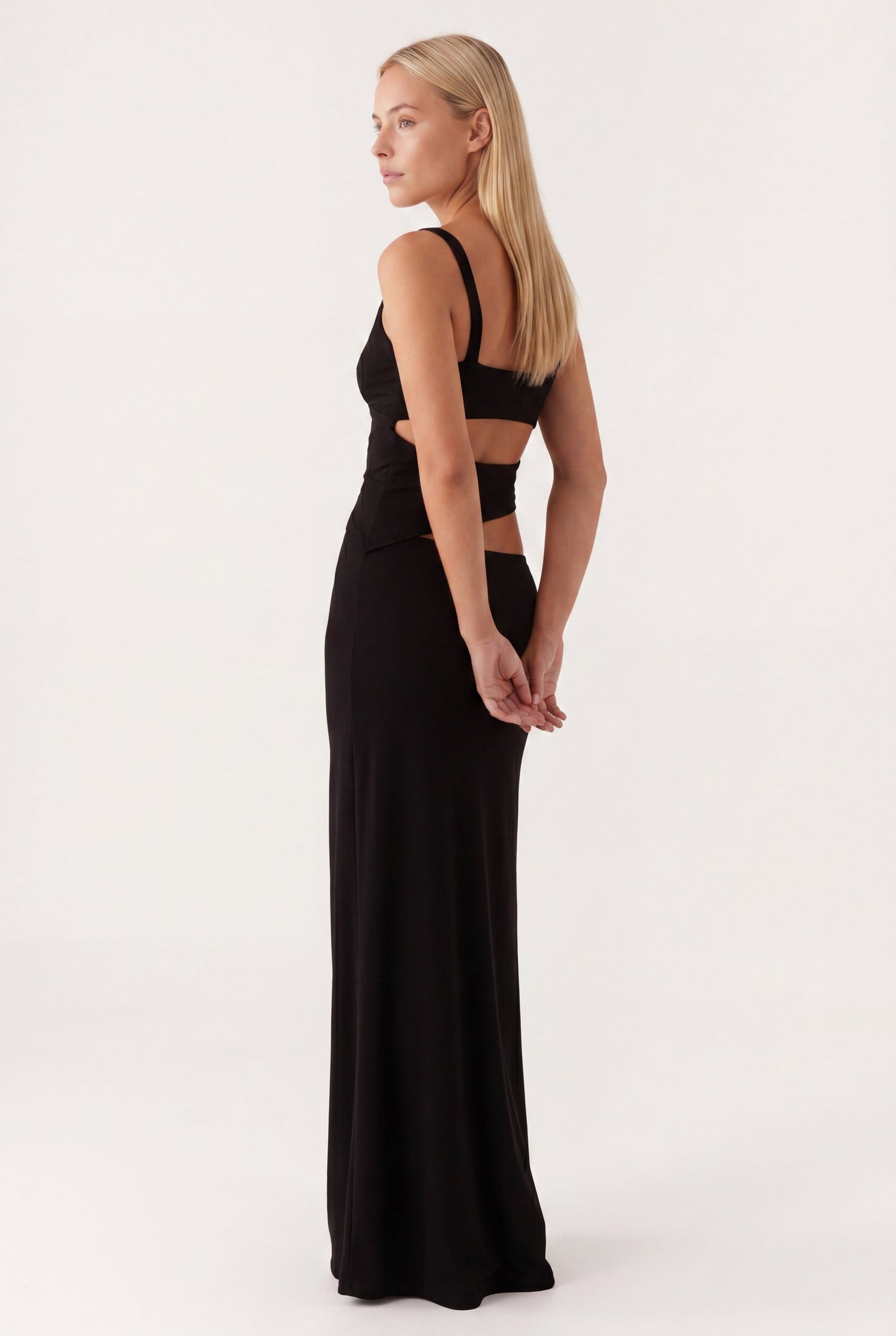 Isa - Elegante Galajurk Dames met Taille-uitsnede en Dunne Bandjes