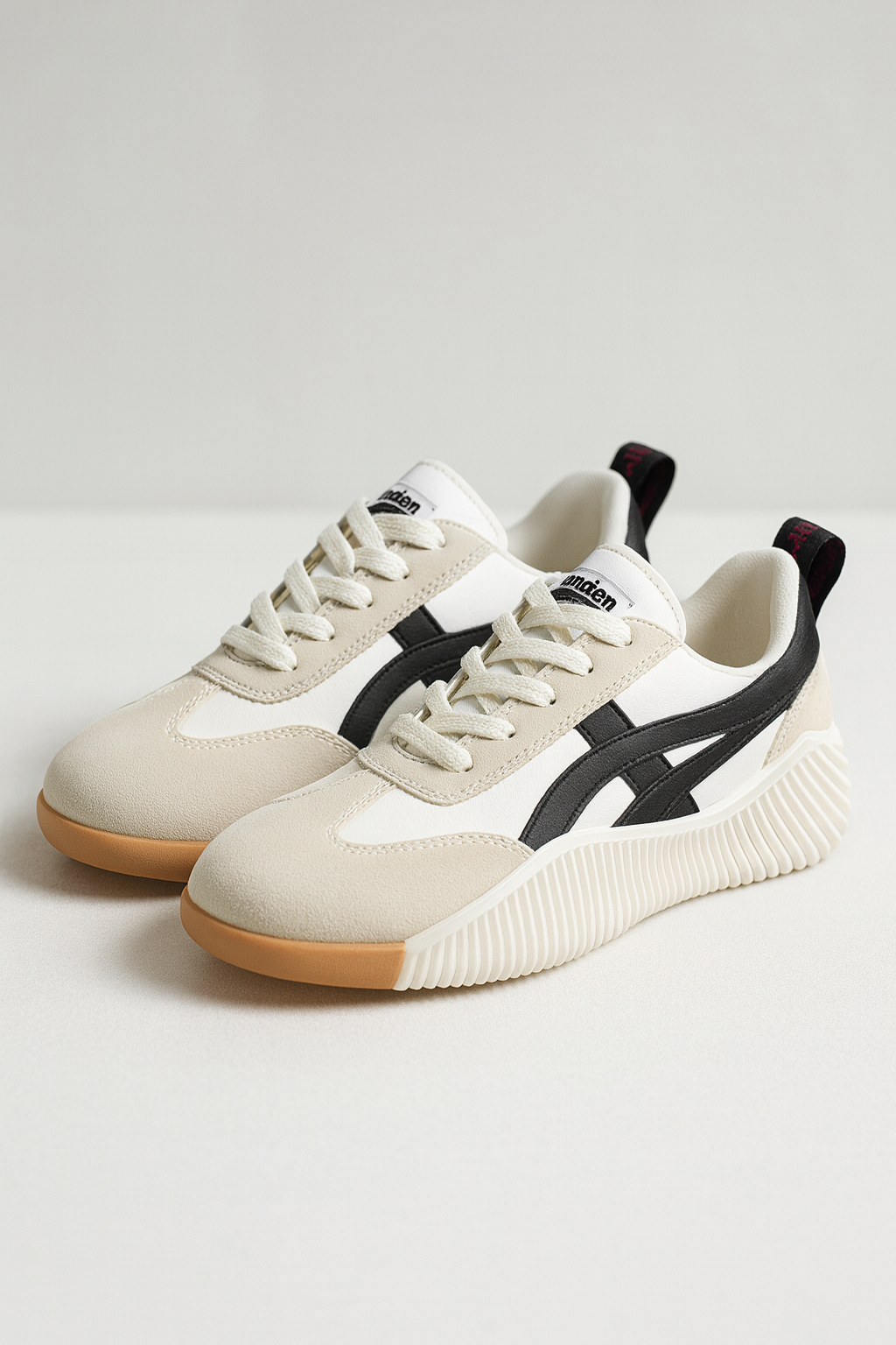 Isa - Klassieke Orthopedische Sneakers Dames met Gekruiste Streepdetail