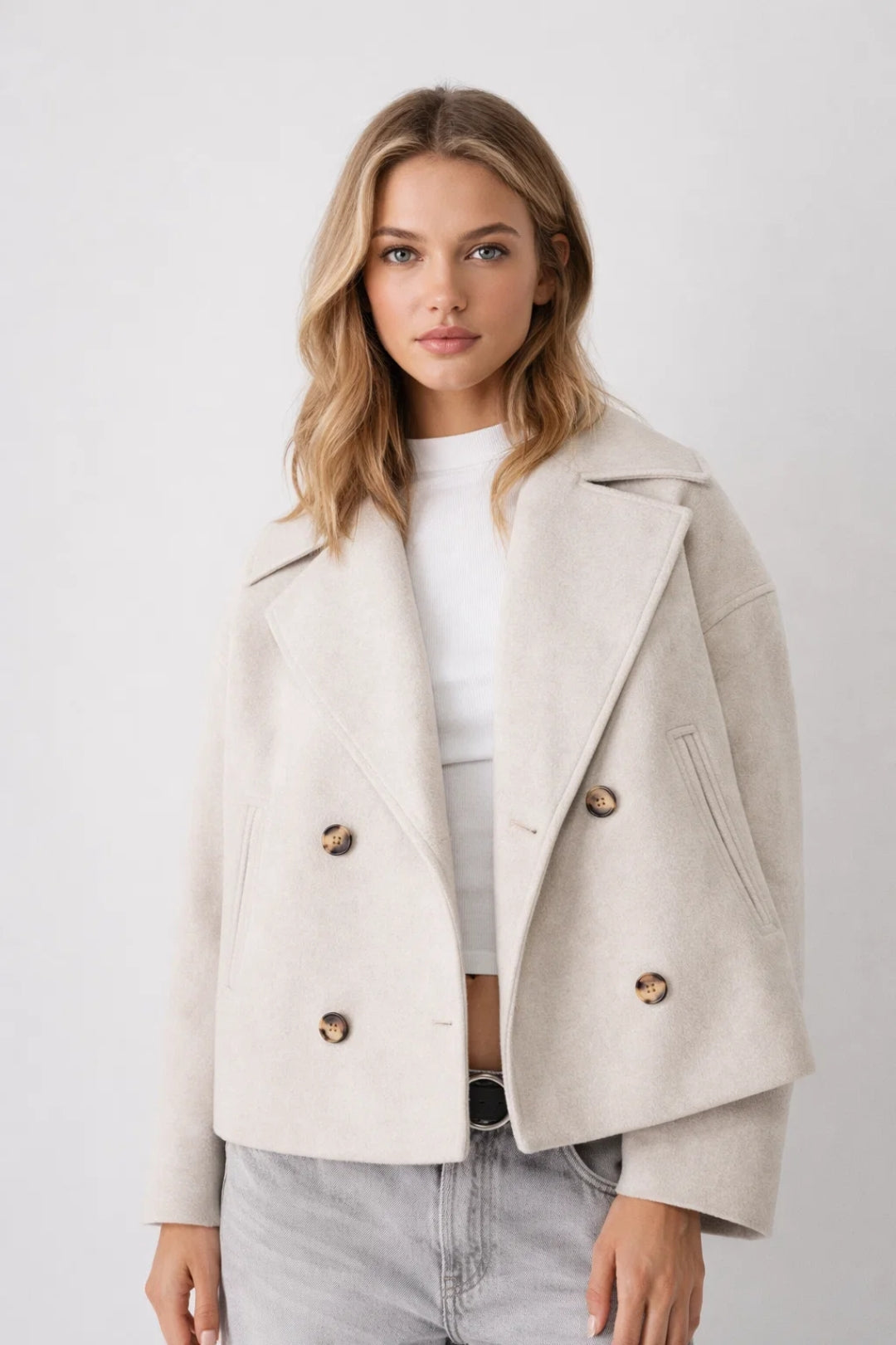 Jas Dames - Klassieke Dubbele Rij | Oversized Fit