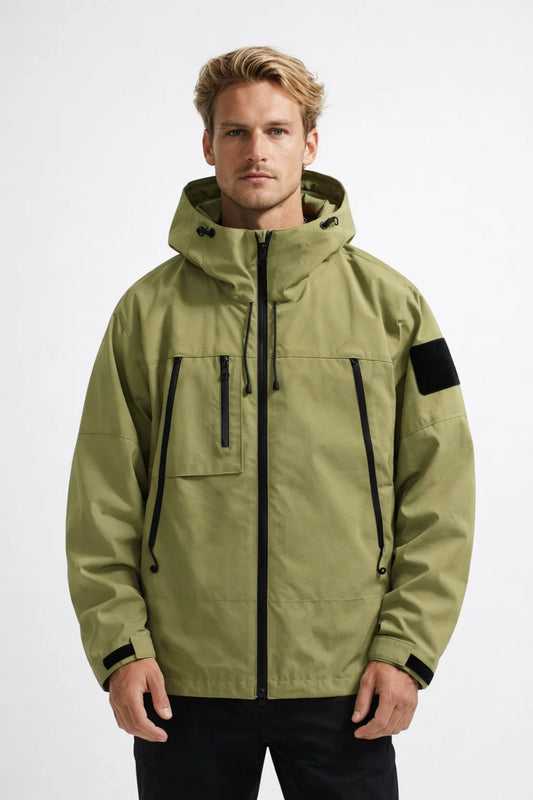 Tussenjas Heren - Functioneel Jack met Capuchon en Meerdere Zakken | Casual