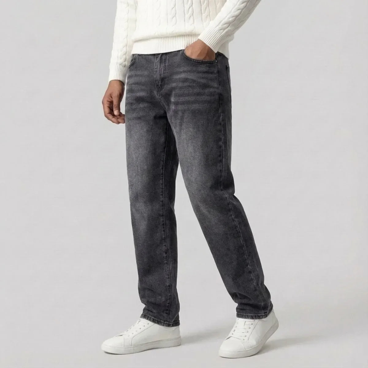 Jesse - Jeans heren straight leg met normale taille en vijf zakken