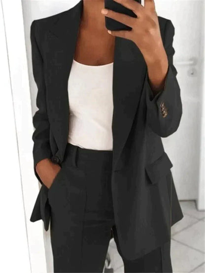 Julia - Broekpak dames wijd en lang met hoge taille en smart casual