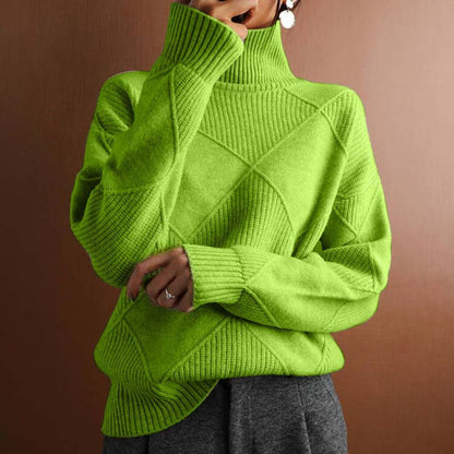 Julia - Coltrui dames oversized en warm grofgebreid met lange mouw