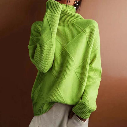 Julia - Coltrui dames oversized en warm grofgebreid met lange mouw