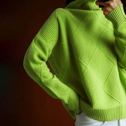 Julia - Coltrui dames oversized en warm grofgebreid met lange mouw