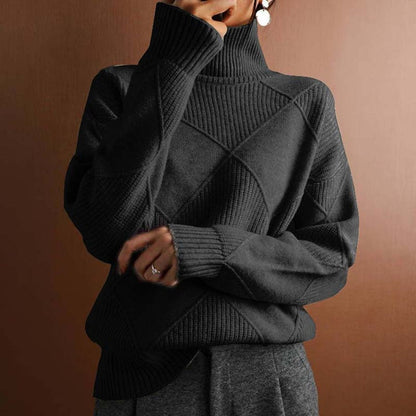 Julia - Coltrui dames oversized en warm grofgebreid met lange mouw