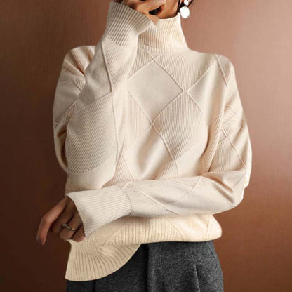 Julia - Coltrui dames oversized en warm grofgebreid met lange mouw
