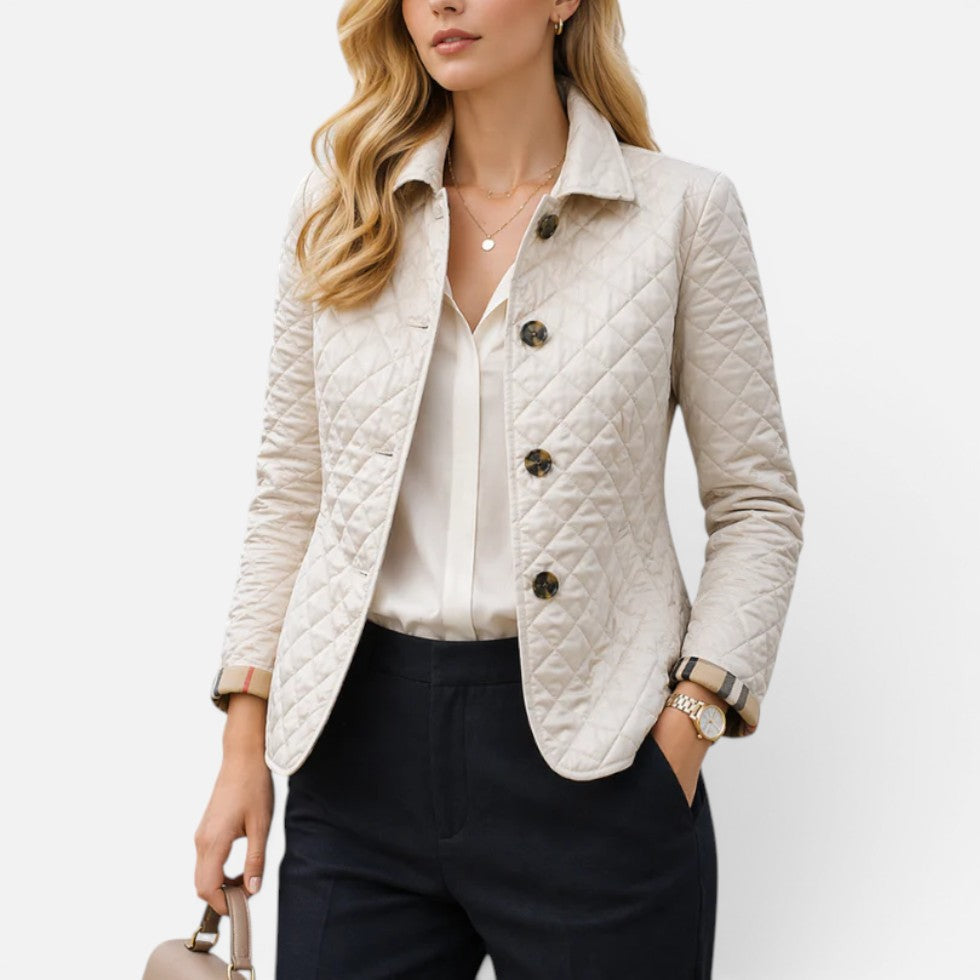 Julia - Dames Tussenjas Herfst met Lichte Pasvorm en Gewatteerde Look