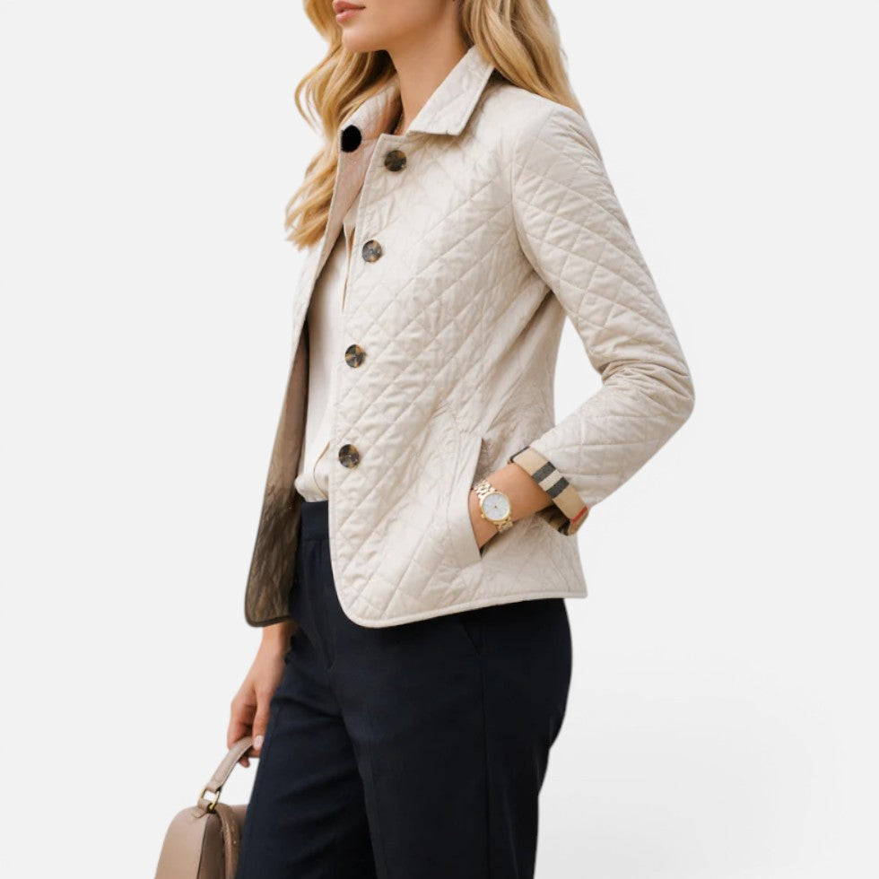 Julia - Dames Tussenjas Herfst met Lichte Pasvorm en Gewatteerde Look