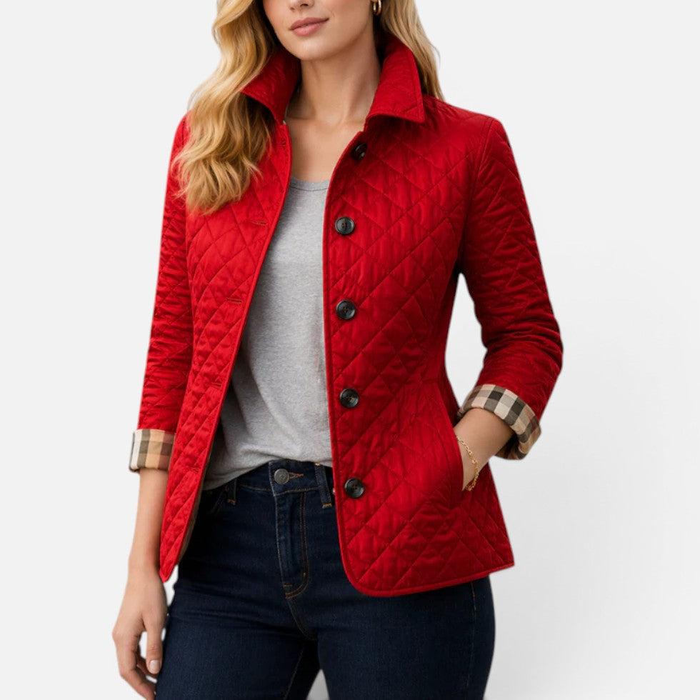 Julia - Dames Tussenjas Herfst met Lichte Pasvorm en Gewatteerde Look