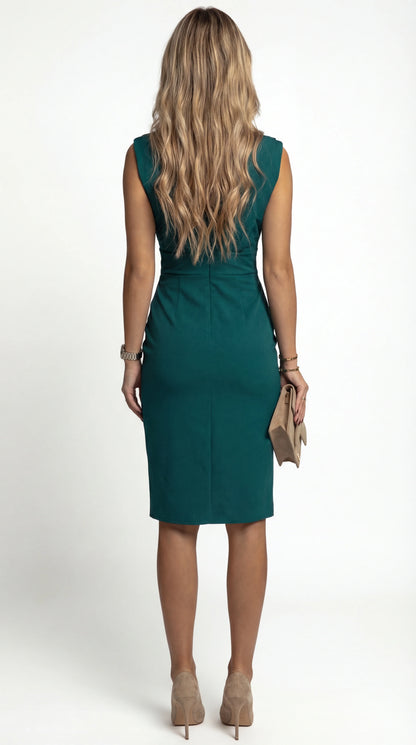 Julia - Elegante Herfst Bruiloft Gast Jurk Dames met V-hals en Split