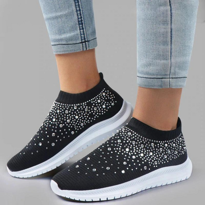 Julia - Luxe Orthopedische Sneakers Dames met Glinsterdetail en Instapmodel