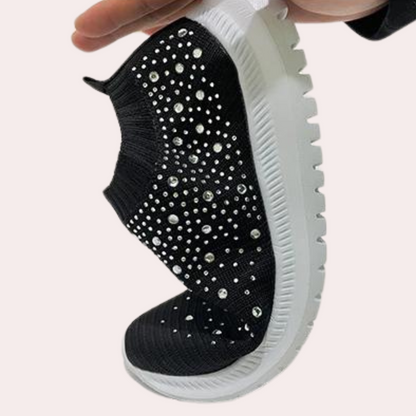 Julia - Luxe Orthopedische Sneakers Dames met Glinsterdetail en Instapmodel