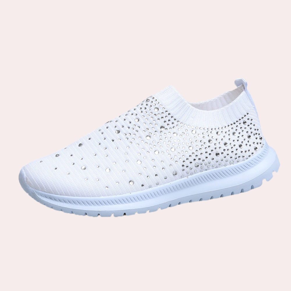 Julia - Luxe Orthopedische Sneakers Dames met Glinsterdetail en Instapmodel