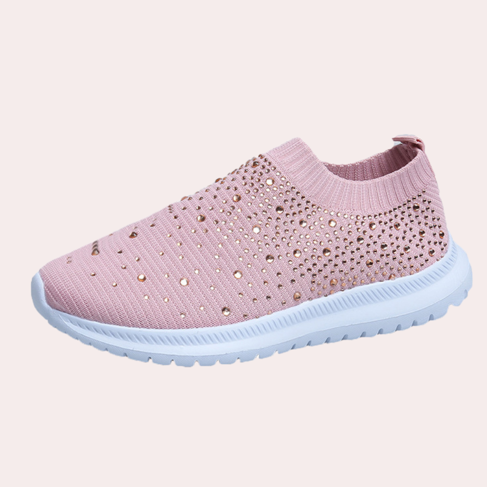 Julia - Luxe Orthopedische Sneakers Dames met Glinsterdetail en Instapmodel