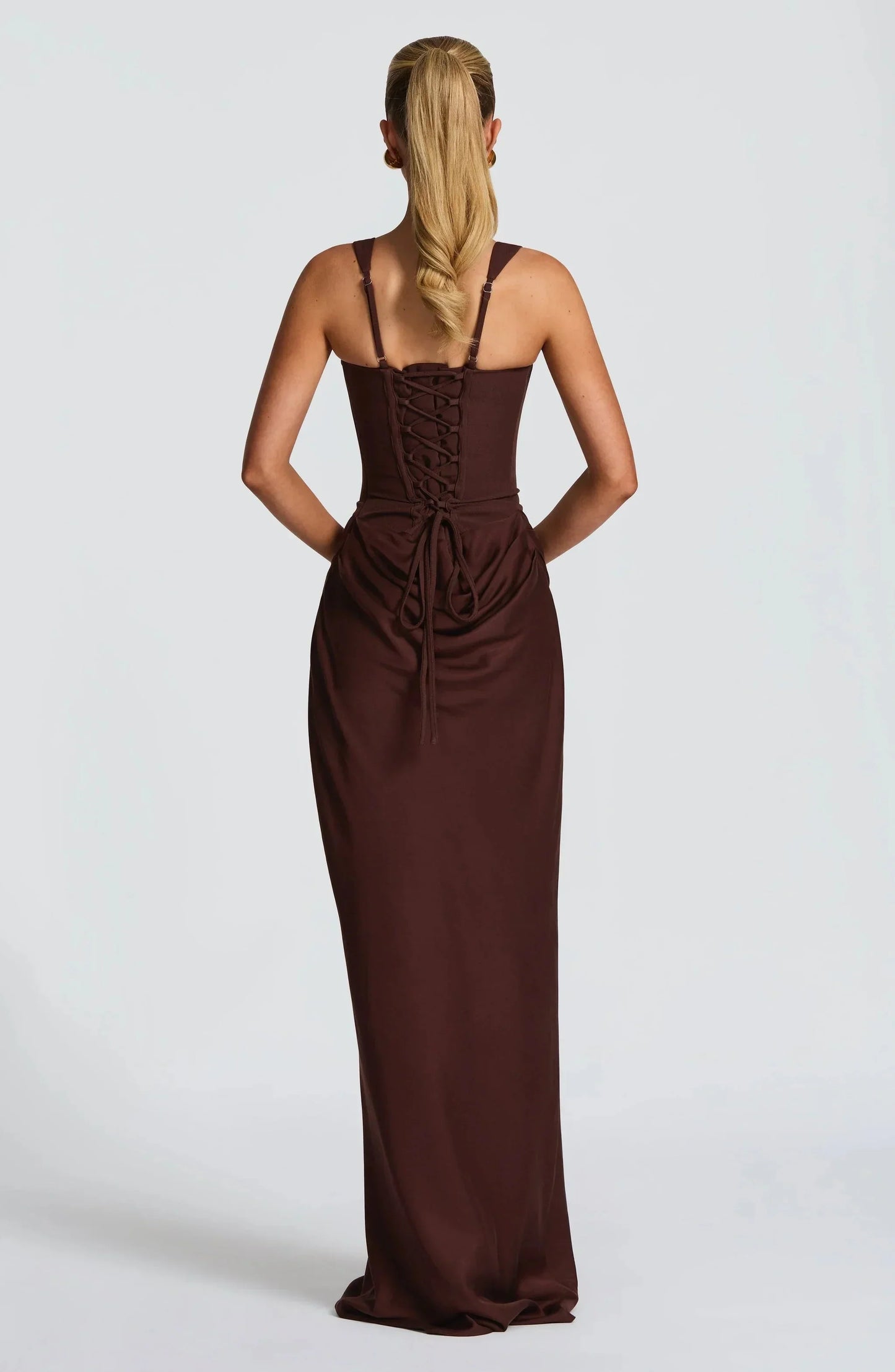 Julia - Romantische Bruiloft Gastenjurk Dames met Corsage en Mermaid Zoom