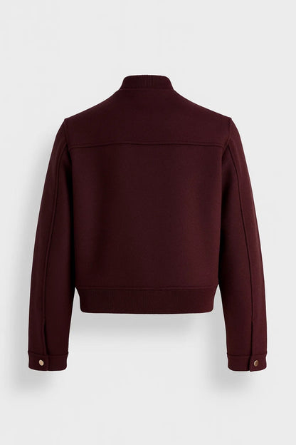 Kort Damesjack met Rits | Minimalistisch Design | Gouden Knopdetails