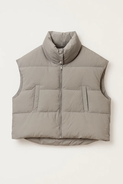 Korte Bodywarmer Dames | Gewatteerd en Mouwloos | Casual Tussenlaag