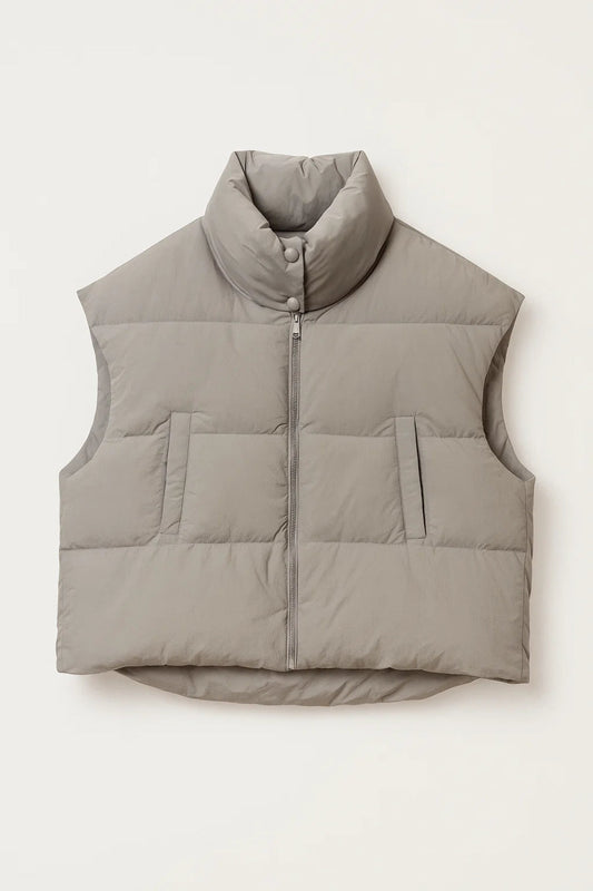 Korte Bodywarmer Dames | Gewatteerd en Mouwloos | Casual Tussenlaag
