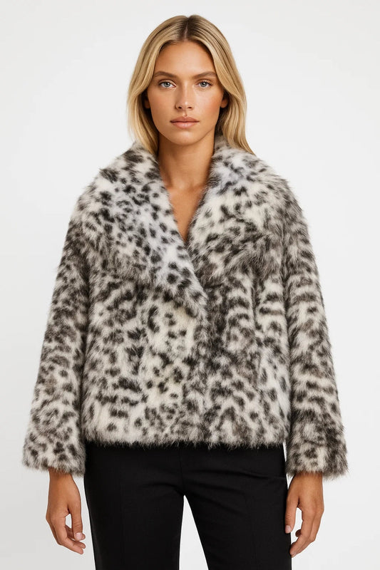 Korte Damesjas | Faux Fur Look | Statement Stijl voor Koude Dagen