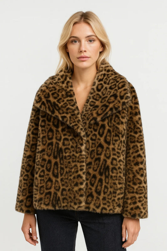 Jas Dames | Kort Model | Panterprint | Winter | Comfortabele pasvorm | Ideaal voor koude dagen