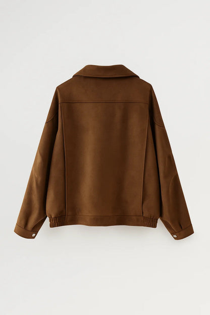 Korte Damesjas | Oversized Model met Riemsluiting | Stoer en Eigentijds