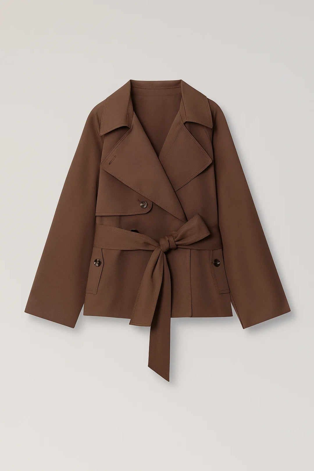 Korte Damesjas | Overslagmodel met Ceintuur | Tijdloze Herfststijl