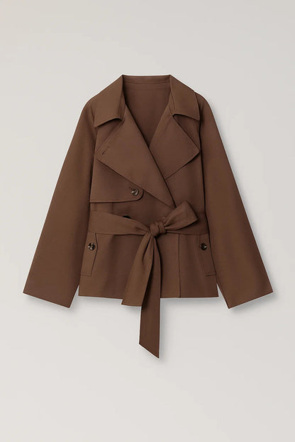 Korte Damesjas | Overslagmodel met Ceintuur | Tijdloze Herfststijl