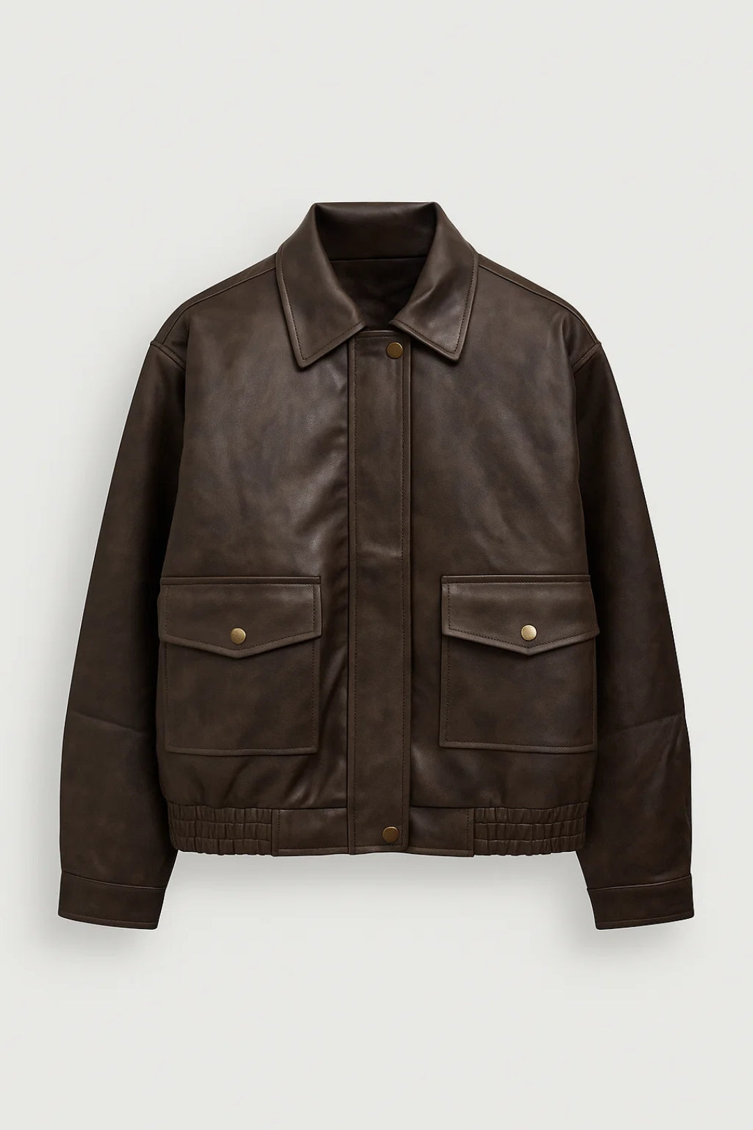 Korte Damesjas | Rechte Pasvorm met Drukknoopsluiting | Stoer en Minimalistisch