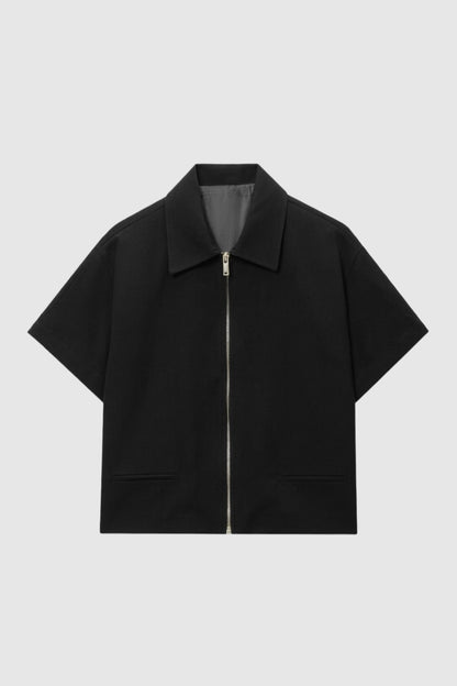 Korte Jas Dames - Cropped Zip met Revers | Casual Chic